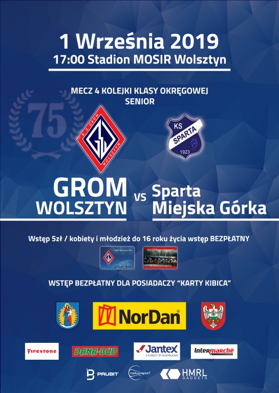 KS GROM WOLSZTYN - Sparta Miejska Grka